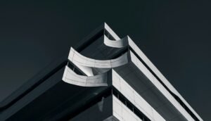 White concrete building during night time