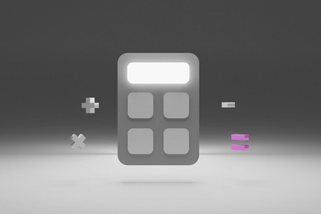 A calculator sitting on top of a table