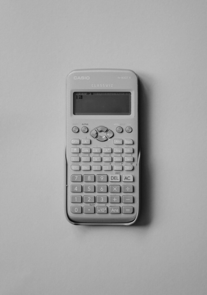 White Casio calculator